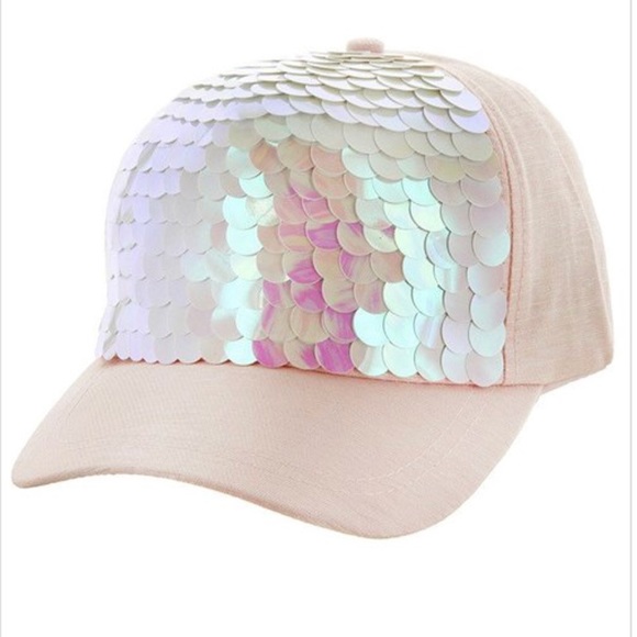 Accessories - Sequin Mermaid Scales Snapback Hat